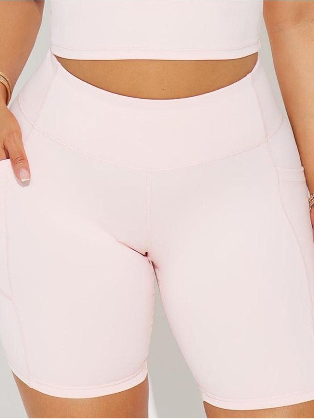 Fashion Nova Pastel Pink High-Waist Athletic Biker Shorts